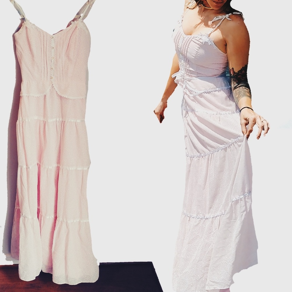 Pale pink prairie dress